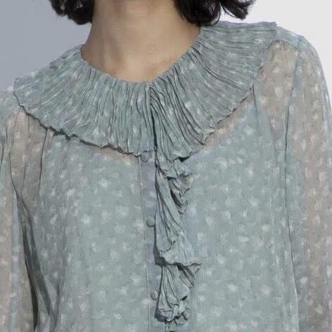 美國Coach 蔻馳 小碎花兩件式蠶絲上衣-2