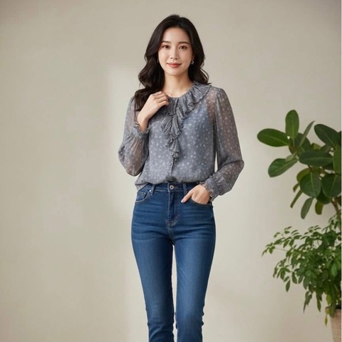 美國Coach 蔻馳 小碎花兩件式蠶絲上衣