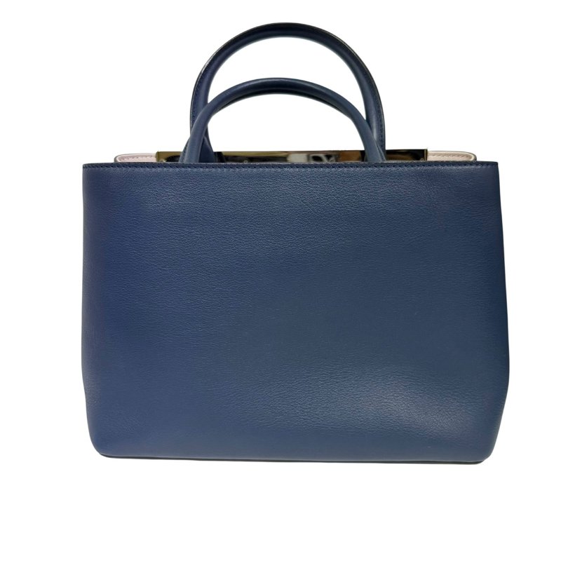 【美收精品】FENDI 藍色皮革手提包 3-877-1