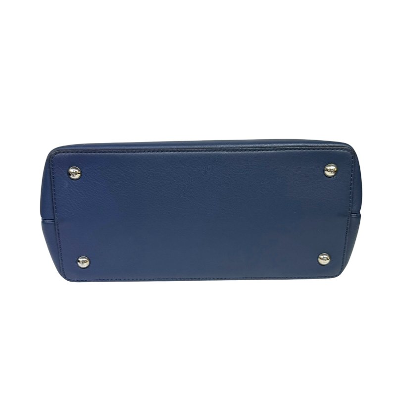 【美收精品】FENDI 藍色皮革手提包 3-877-4