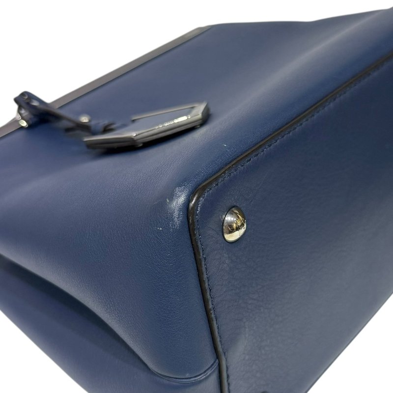 【美收精品】FENDI 藍色皮革手提包 3-877-6