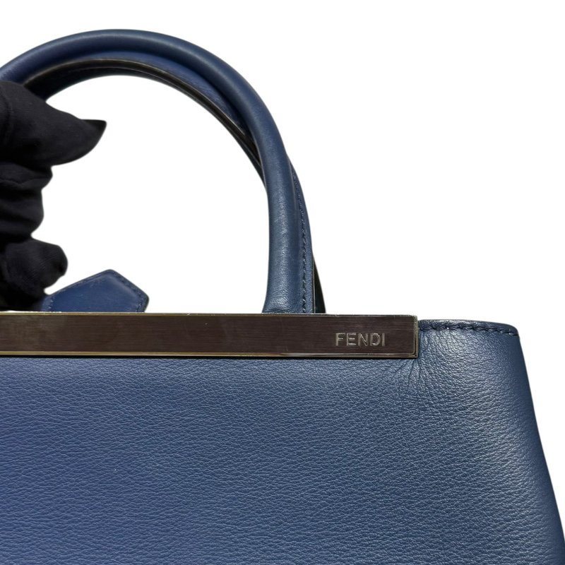 【美收精品】FENDI 藍色皮革手提包 3-877-12