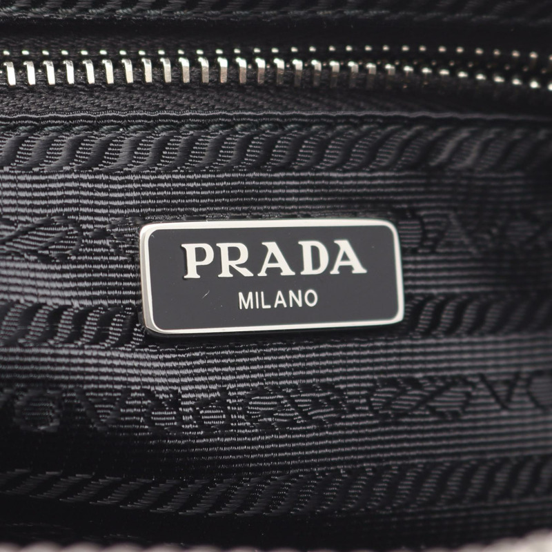 PRADA TESSUTO IMPUNTU 肩背包 1BH910 尼龍 Saffiano 皮革 黑色 二手-3