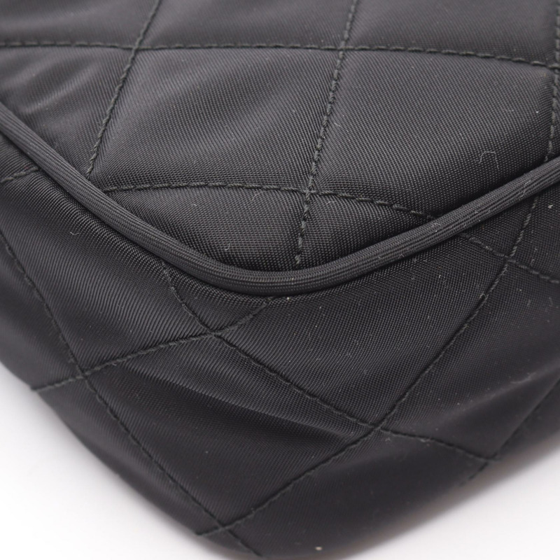 PRADA TESSUTO IMPUNTU 肩背包 1BH910 尼龍 Saffiano 皮革 黑色 二手-4