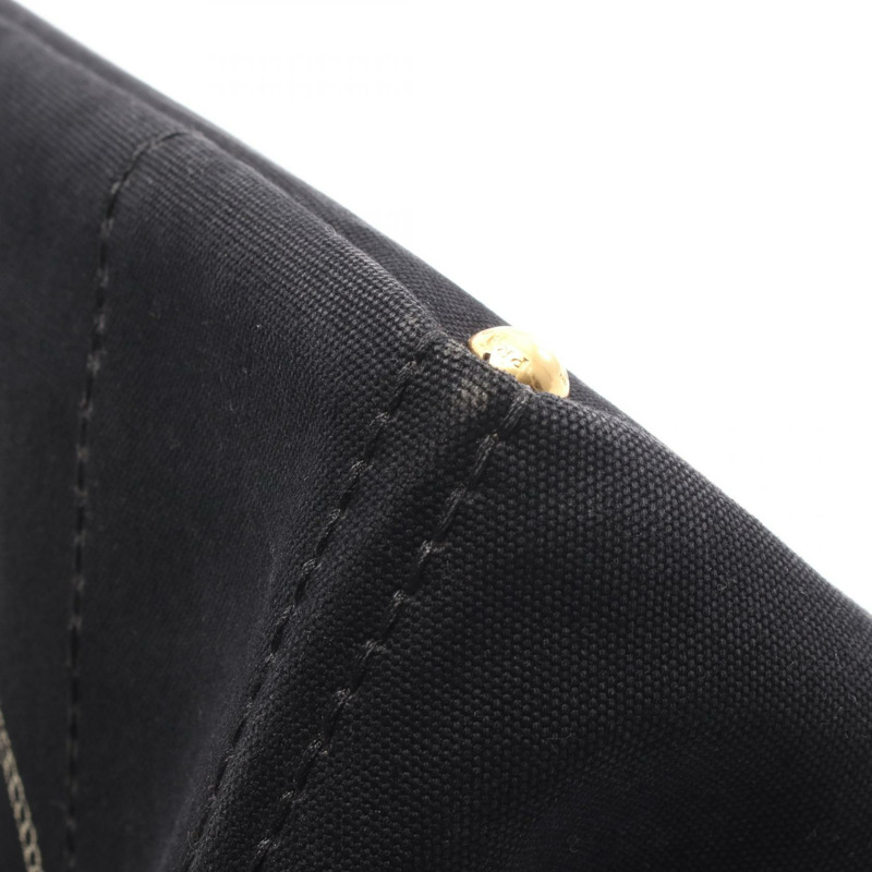PRADA CANAPA 手提包 手提包 帆布 黑色 二手 女士-5