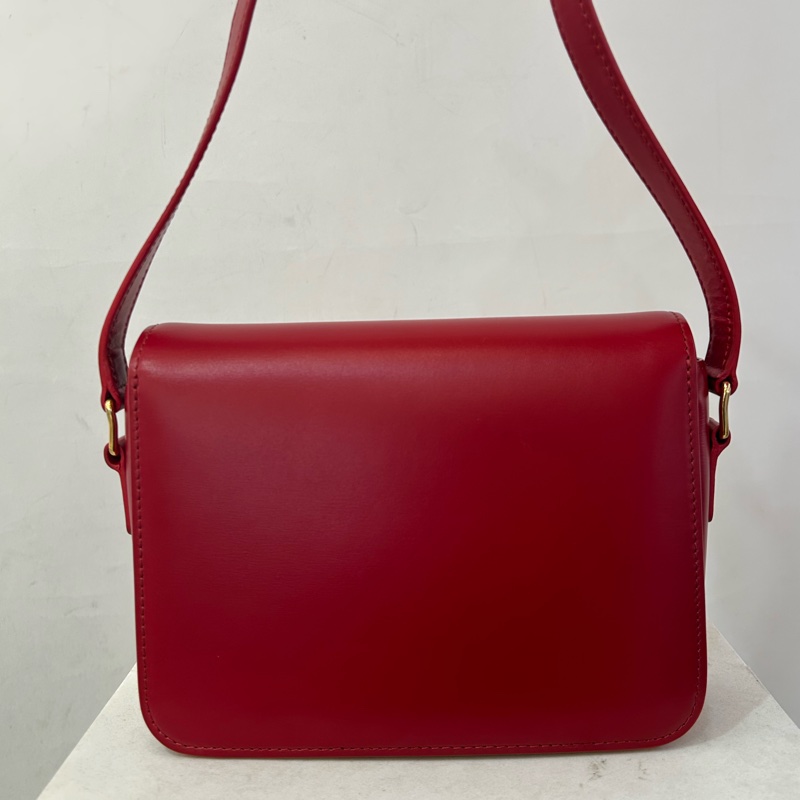 CELINE紅色牛皮凱旋斜背包-1