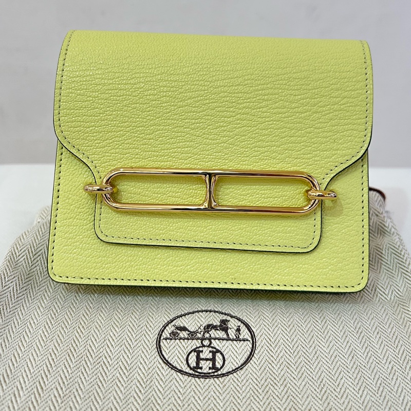 HERMES R9 嫩芽黃 Mysore Roulis金釦 slim-0