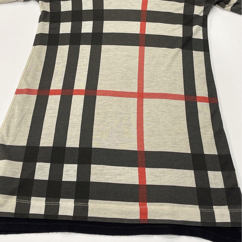 Burberry  倫敦  雙面穿格紋莫代爾棉長版上衣-5