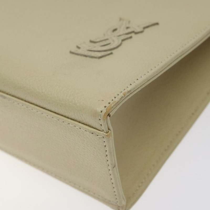 【日本直送】SAINT LAURENT 手提包 皮革 金色 米色 正品 gh097-8