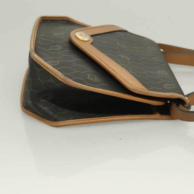 【日本直送】克莉絲汀狄奧 蜂巢帆布 手袋 PVC 兩用 黑金色 正品 SW977-2