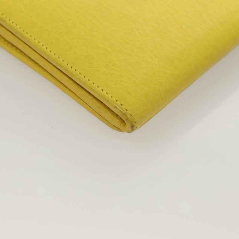 【日本直送】BALENCIAGA 長版皮夾 皮革 黃色 233599 正品 SW1010-14