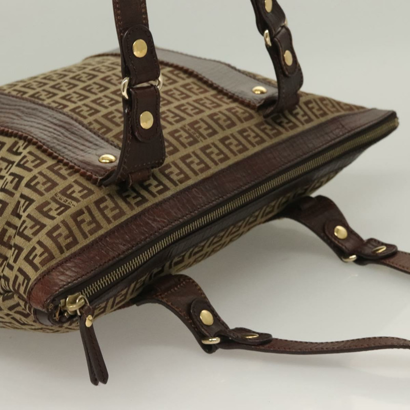 【日本直送】FENDI Zucchino 帆布托特包 棕金色 正品 SW1006-5