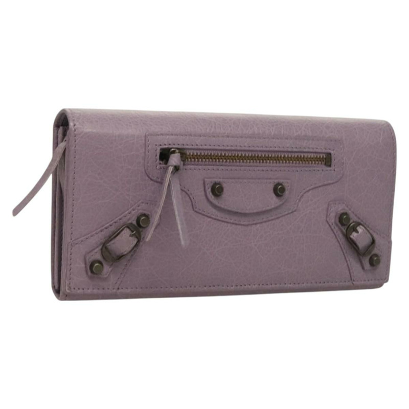 【日本直送】BALENCIAGA 經典款長拉鍊皮夾，紫色皮革，貨號 253038，正品 SW1026M-0