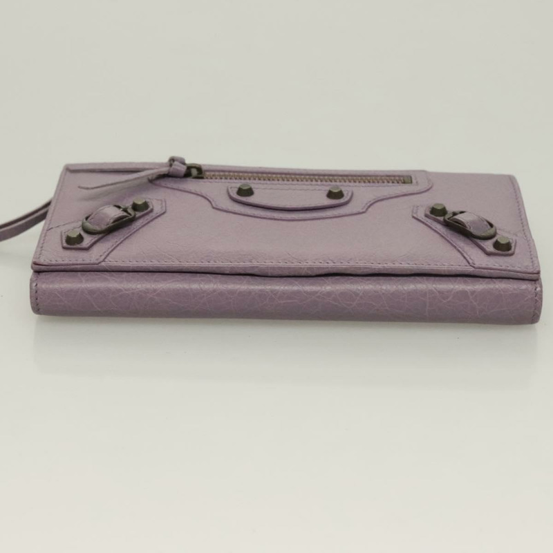 【日本直送】BALENCIAGA 經典款長拉鍊皮夾，紫色皮革，貨號 253038，正品 SW1026M-5