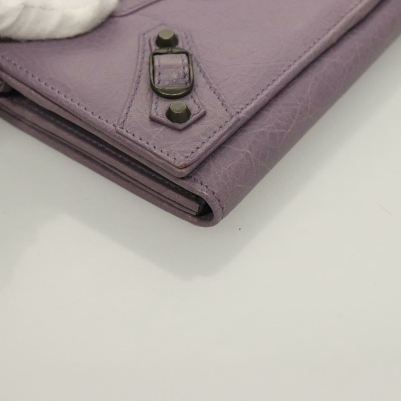 【日本直送】BALENCIAGA 經典款長拉鍊皮夾，紫色皮革，貨號 253038，正品 SW1026M-6