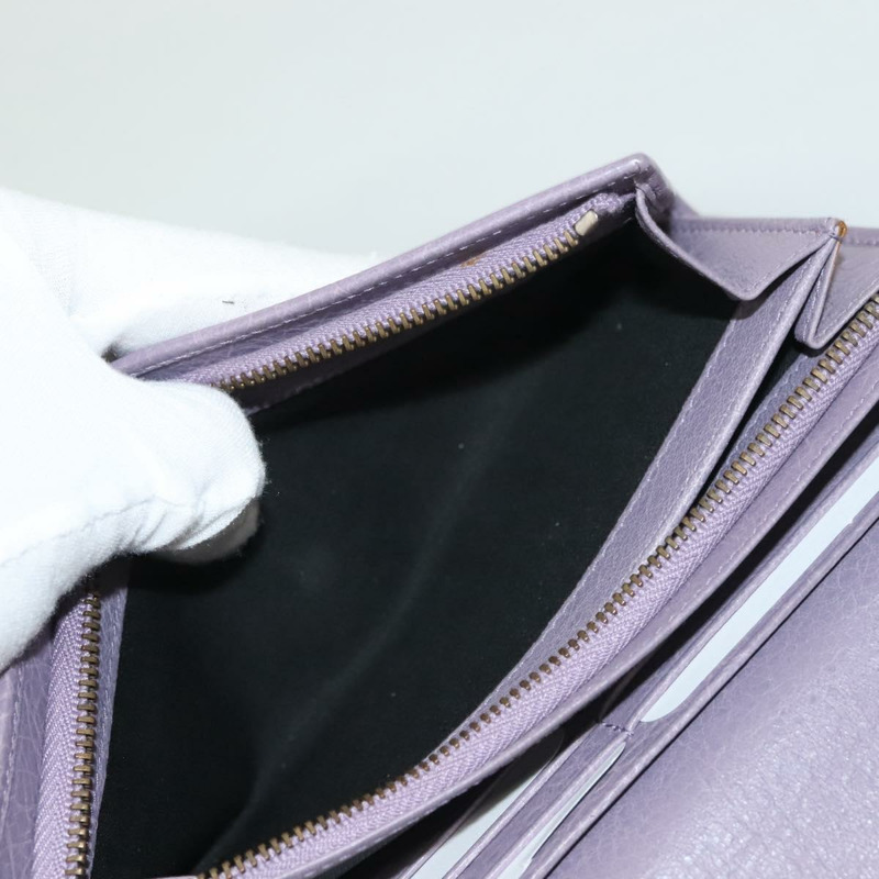【日本直送】BALENCIAGA 經典款長拉鍊皮夾，紫色皮革，貨號 253038，正品 SW1026M-9