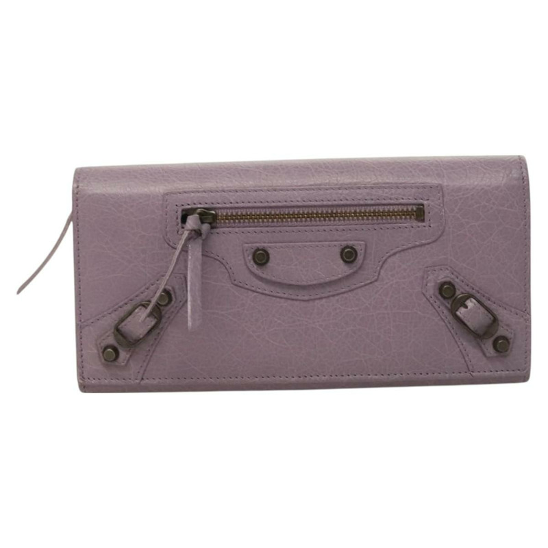【日本直送】BALENCIAGA 經典款長拉鍊皮夾，紫色皮革，貨號 253038，正品 SW1026M-12
