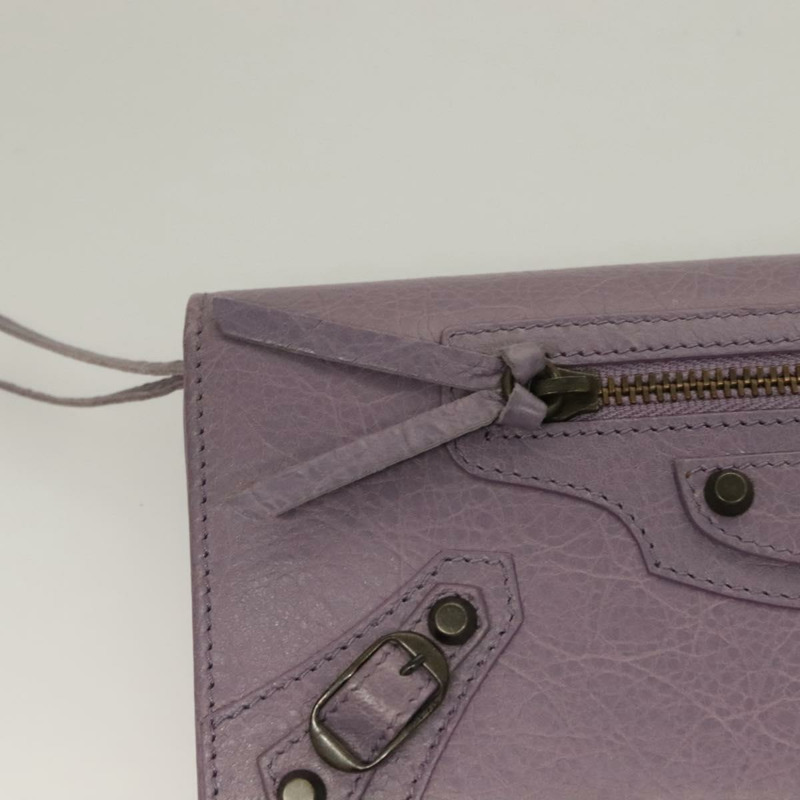 【日本直送】BALENCIAGA 經典款長拉鍊皮夾，紫色皮革，貨號 253038，正品 SW1026M-16