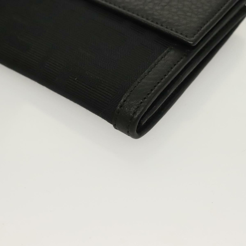 【日本直送】FENDI Zucca 帆布長版皮夾 黑色 正品 SW1005-15