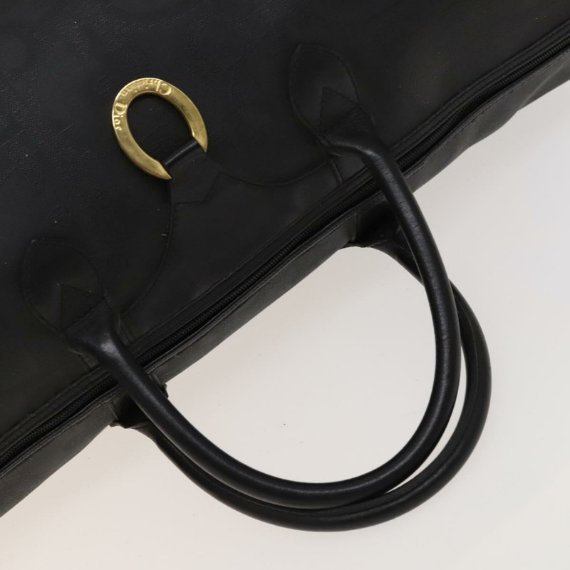 【日本直送】Christian Dior Trotter 帆布波士頓包 黑金 正品 SW984-6