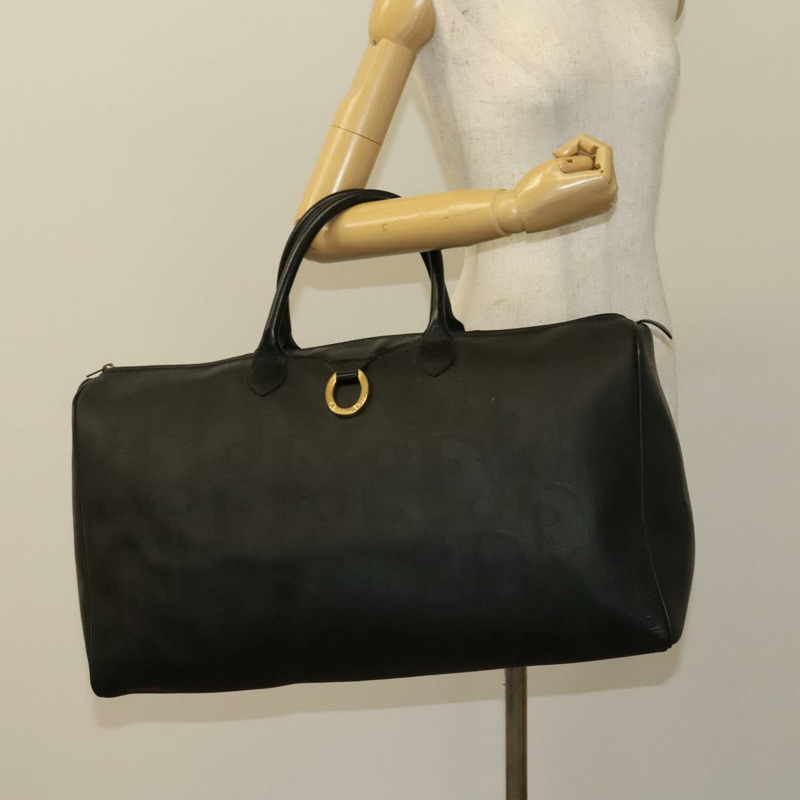 【日本直送】Christian Dior Trotter 帆布波士頓包 黑金 正品 SW984-20