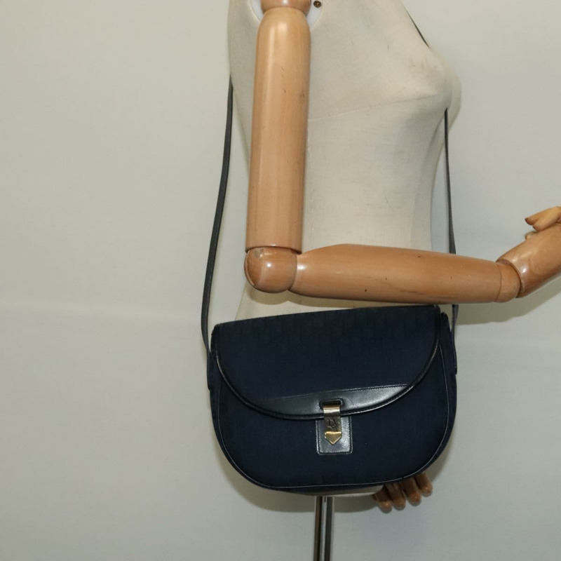 【日本直送】Christian Dior Trotter 帆布單肩包 海軍藍金色 正品 gh485-20