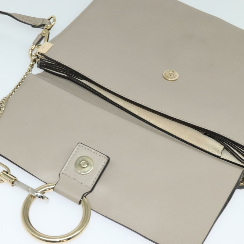 【日本直送】Chloe Fay 肩背包 絨面革 金色 灰色 正品 gh269-8
