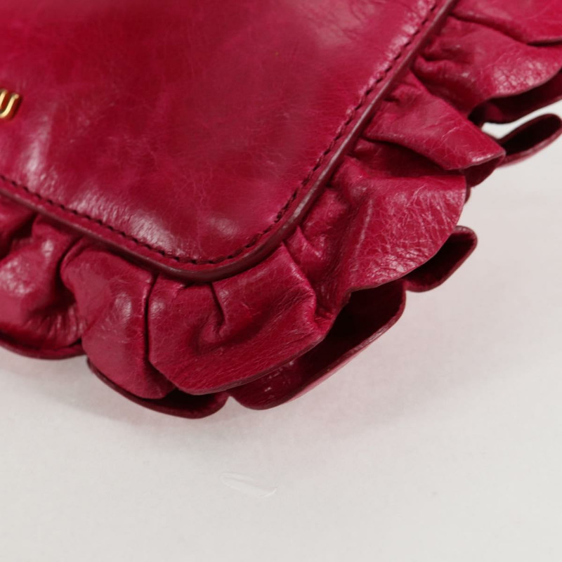 【日本直送】Miu Miu 單肩包 皮革 粉紅金 正品 sw1117-13