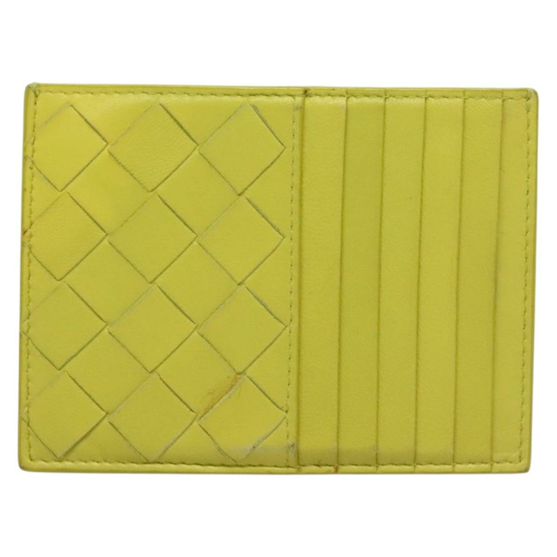 【日本直送】BOTTEGA VENETA INTRECCIATO 卡包 皮革 綠色 金色 正品 sw1087-1