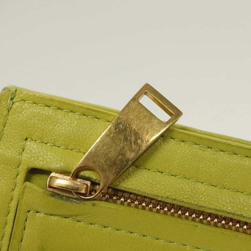 【日本直送】BOTTEGA VENETA INTRECCIATO 卡包 皮革 綠色 金色 正品 sw1087-8