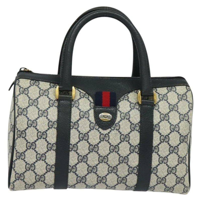 【日本直送】GUCCI GG Supreme Sherry Line 手提包 PVC 海軍藍金紅色 40 02 006 正品 sw1342-12