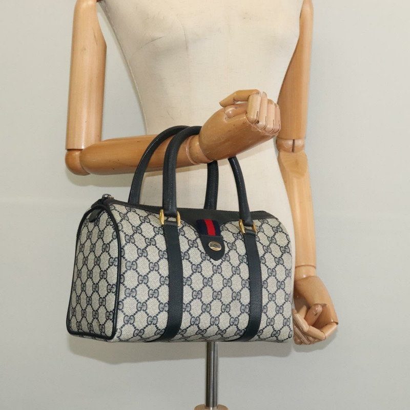 【日本直送】GUCCI GG Supreme Sherry Line 手提包 PVC 海軍藍金紅色 40 02 006 正品 sw1342-20