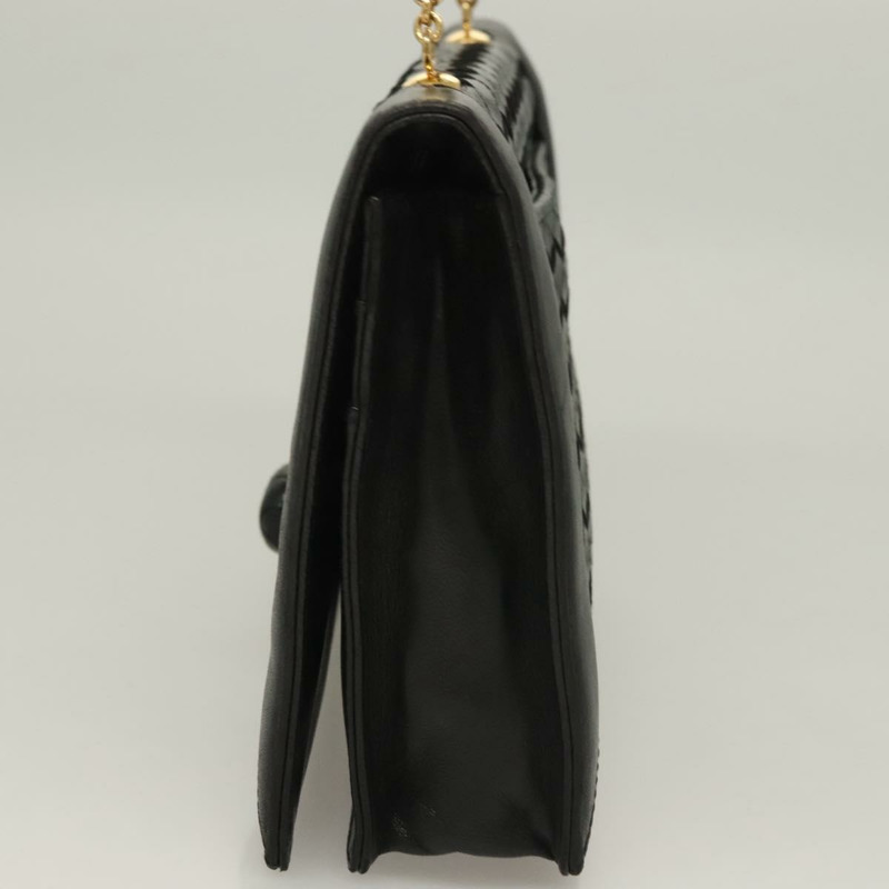 【日本直送】BOTTEGA VENETA INTRECCIATO 手袋 皮革 黑金 正品 sw1261-2