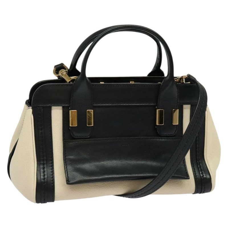 【日本直送】Chloe Alice 手提包 皮革 2 款 白色 黑色 正品 sw1284-0