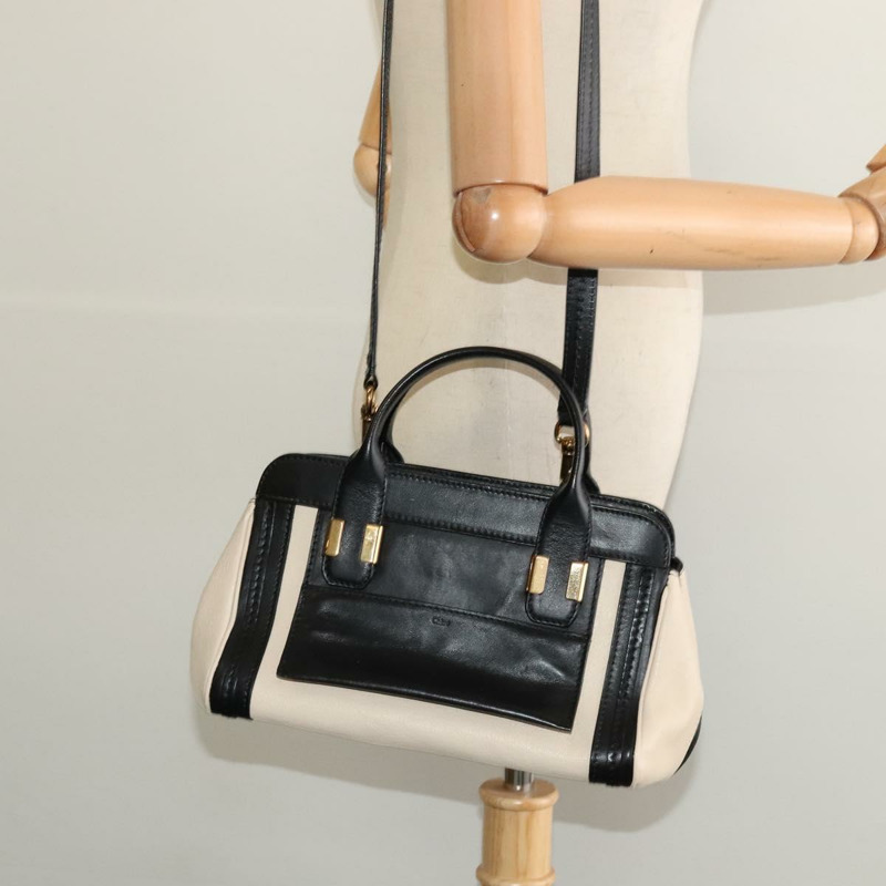 【日本直送】Chloe Alice 手提包 皮革 2 款 白色 黑色 正品 sw1284-23