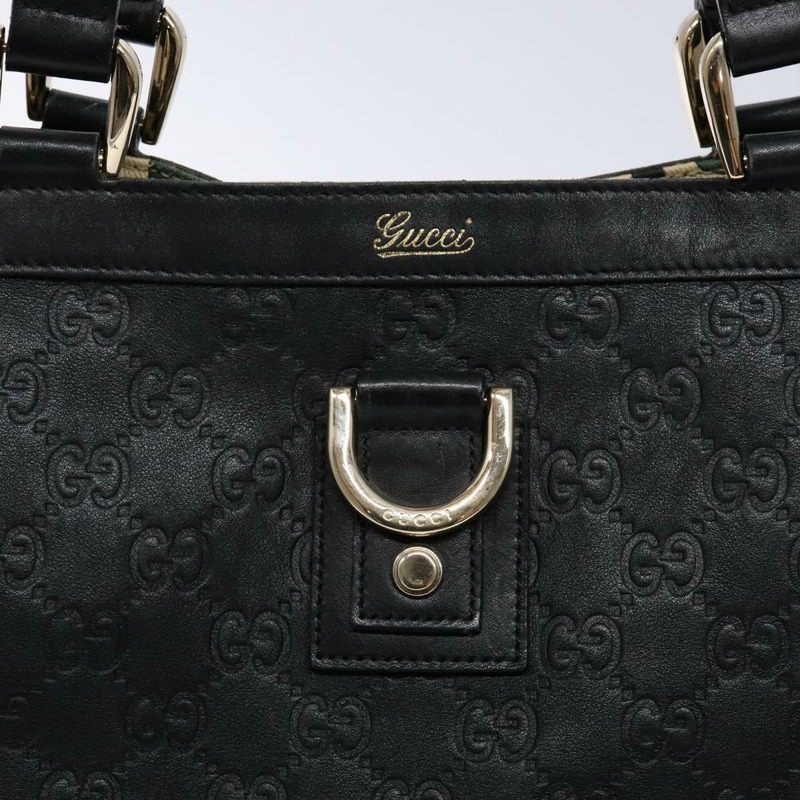 【日本直送】GUCCI GG 帆布 Guccissima 托特包皮革黑金色 141472 正品 sw1223-9