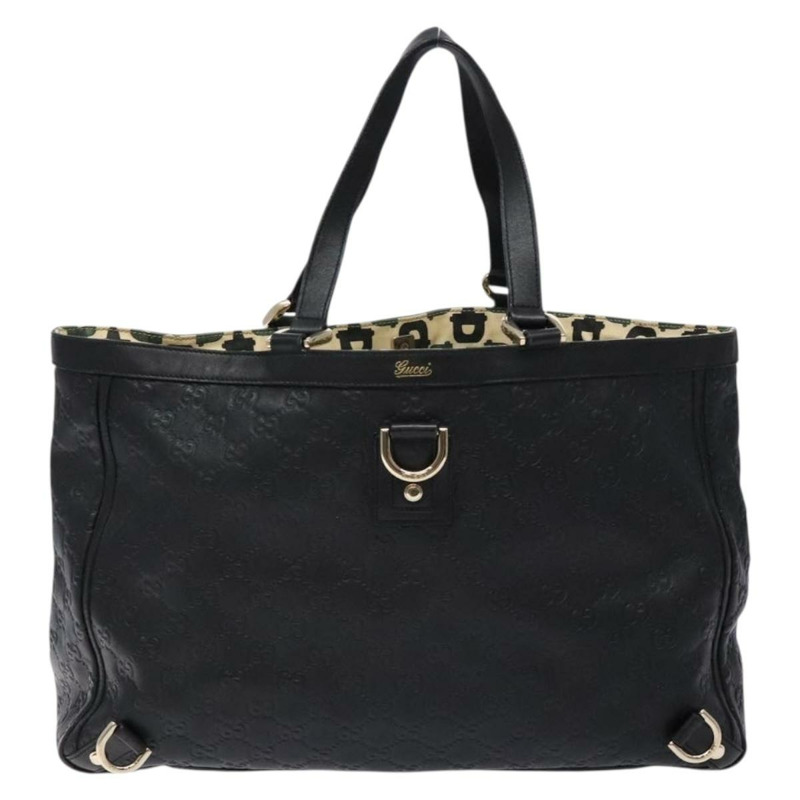 【日本直送】GUCCI GG 帆布 Guccissima 托特包皮革黑金色 141472 正品 sw1223-12