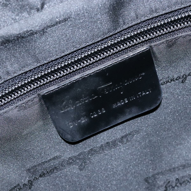 【日本直送】Salvatore Ferragamo 手袋 帆布 黑色 銀色 正品 sw1281-11