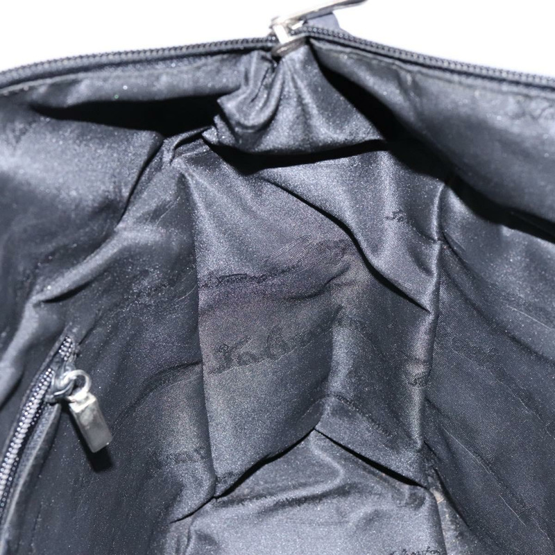 【日本直送】Salvatore Ferragamo 手袋 帆布 黑色 銀色 正品 sw1281-17