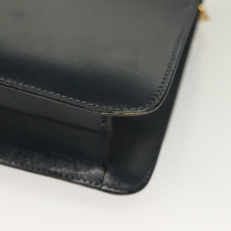 【日本直送】CELINE 鏈條手提包 皮革 海軍藍 金色 正品 sw1259-7