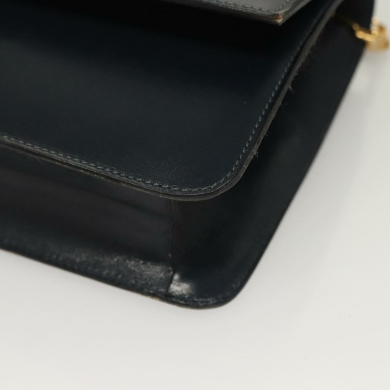 【日本直送】CELINE 鏈條手提包 皮革 海軍藍 金色 正品 sw1259-15