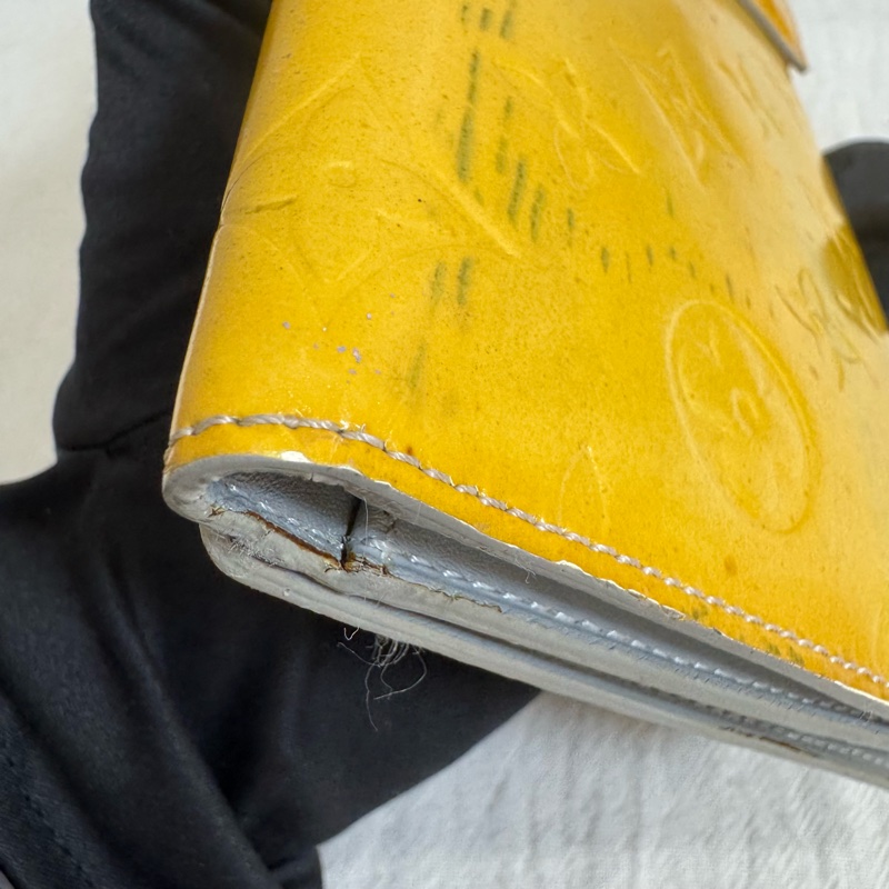 Louis Vuitton 黃色漆皮多功能皮夾腰包-20