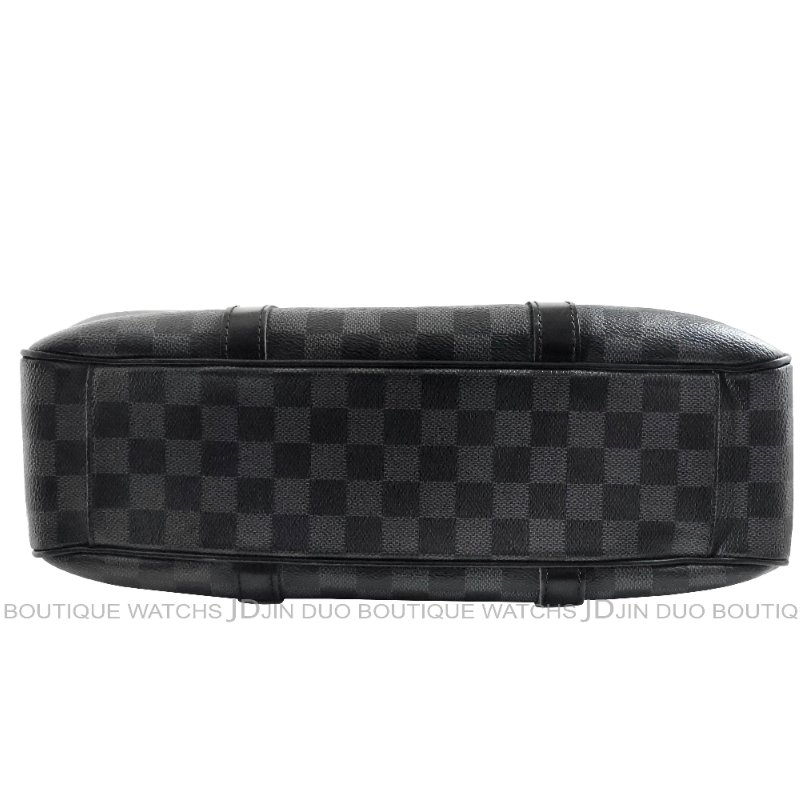 金鐸精品~2475 LOUIS VUUTTON LV 路易威登 N41259 Tadao PM中型黑灰色棋盤格紋 手提側肩背托特包 公事包-5