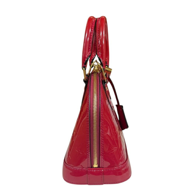 Louis Vuitton Alma BB Vernis 肩背包，Monogram M91771，粉紅色，女款，LOUIS VUITTON 兩用包-3