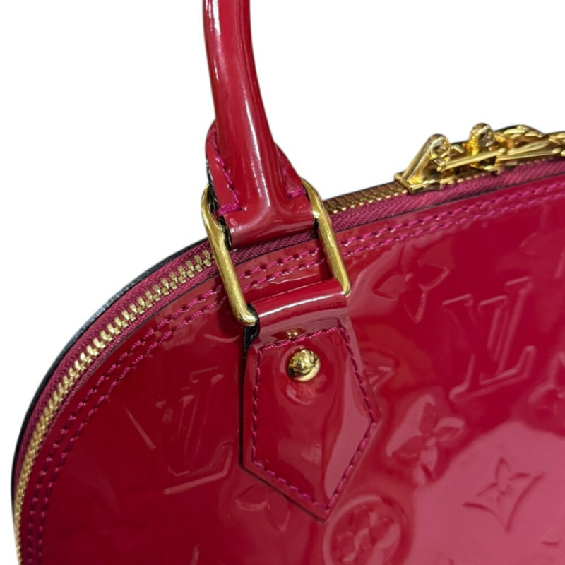 Louis Vuitton Alma BB Vernis 肩背包，Monogram M91771，粉紅色，女款，LOUIS VUITTON 兩用包-6