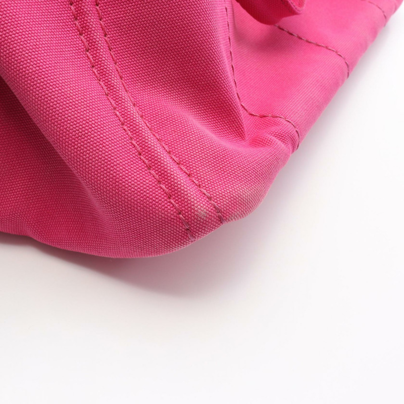 PRADA CANAPA 單肩托特包 BN2642 帆布 粉紅 二手 女款-4