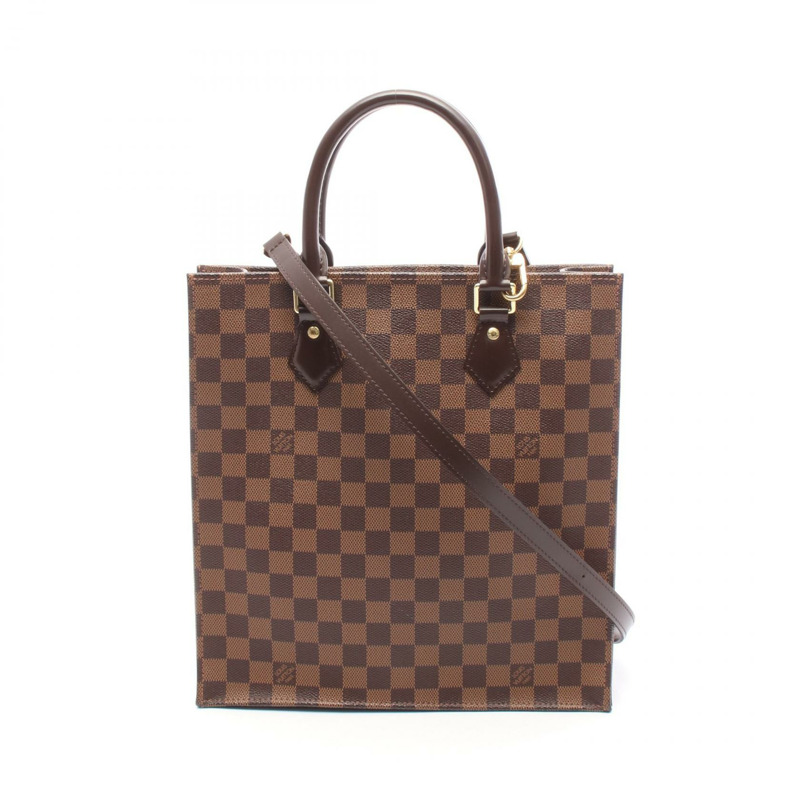 LOUIS VUITTON Sac Plat PM 單肩托特包 N41226 Damier 帆布 Ebene 二手 LV-0