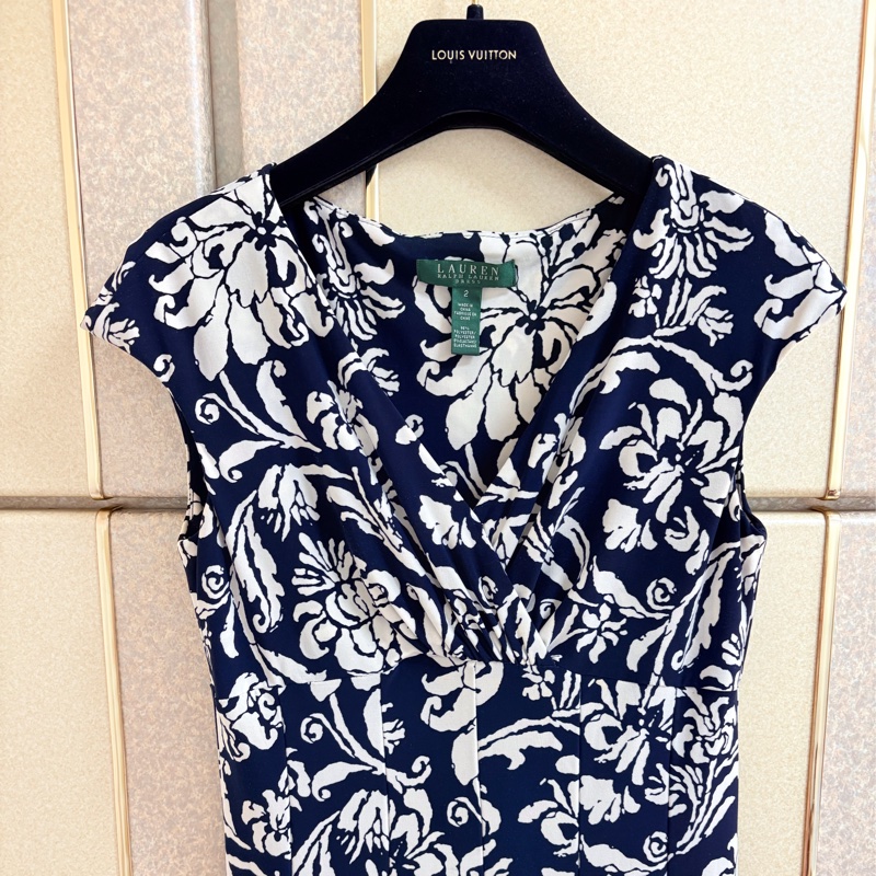 Ralph Lauren 正品柔軟彈性質感洋裝 2號 S-M適穿-8