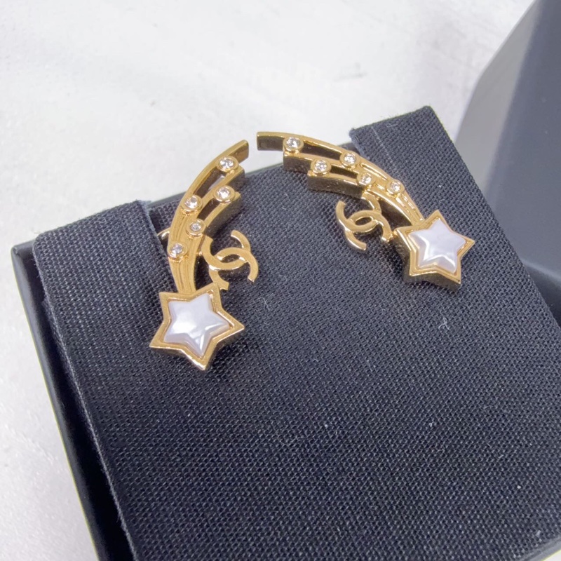 閒置chanel香奈兒24c新款流星雙c logo耳釘 耳骨夾 絕美啊  彤 尺寸:2.5×1cm-9