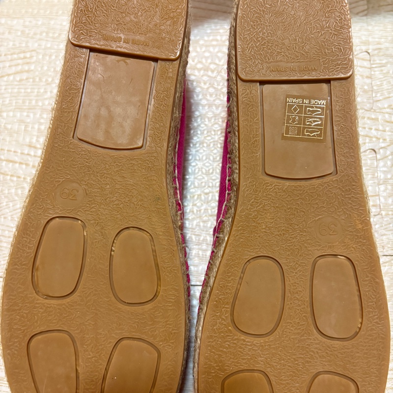 KENZO 草編鞋 39號桃紅色-5